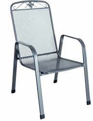 MWH Savoy stohovatelná židle z tahokovu, tmavě šedá 75 x 57 x 93 cm