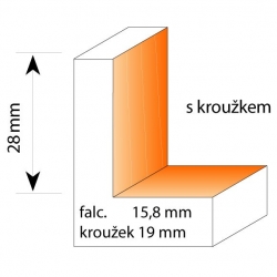 IGM F049 Veľká falcovacia fréza - H16 D50,8x28,3 L87,3 S=12 HM