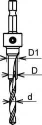 IGM Fachmann M394 Vrták na konfirmáty - d5 D=7 D1=10