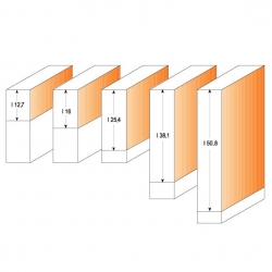 CMT C706 Orezávacia fréza, rovné zuby - D6,35x25,4 L63,5 S=6 HM