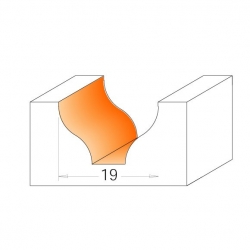 CMT C965 Profilová fréza čelná - R3,2 D19x13 d6,35 S=12