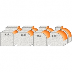 CMT C980 Zaoblovacia fréza na CORIAN - R9,5 D31,75 I14 S=12