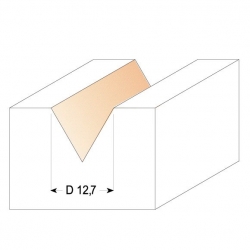 CMT Fréza na V drážku - 60° D12,7x11 60° S=6 HM