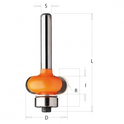 CMT Fréza polkruhová zaoblovacia vypuklá - R4 D20,7x8 L57 S=6 HM