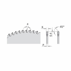 CMT Pílový kotúč pre CORIAN a tenké plasty - D250x3,2 d30 Z72 HM