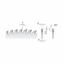 CMT Pílový kotúč pre veľkoplošné píly - D380x4.4 d60 Z72 15° HW