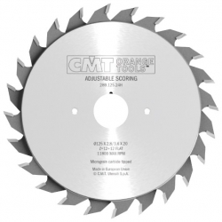 CMT Predrezový kotúč dvojdielny - D125x2,8-3,6 d22 Z12+12 HM