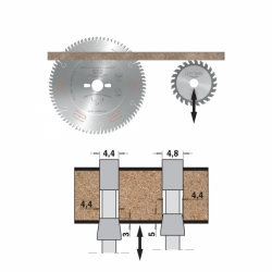 CMT Predrezový kotúč kónický pre CNC stroje - D180x4,3-5,5 d50 Z44 HM