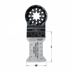 CMT Starlock Ponorný pílový list BIM s predĺženou životnosťou a japonským ostrím, na drevo - 35 mm, set 50 ks