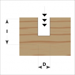 IGM Fachmann M111 Drážkovacia fréza so zavrtávacím zubom - D12x50x92,1 S=12 HM