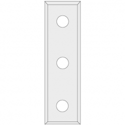 IGM N012 Žiletka tvrdokovová - 50x12x1,7 UNI (3 otvory)