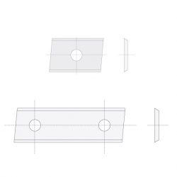 IGM N014 Žiletka tvrdokovová Z2 skosená - 30x12x1,5 Drevo L