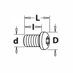 Skrutka TCPTI - M3,5x5,7x8,2 D6 IGM