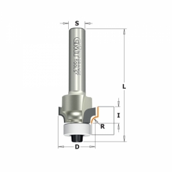CMT C938 Xtreme Diamantová fréza zaoblovacia vydutá - R3 D18,7x8 S=8, Delrin