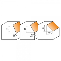 IGM F042 Úhlová žiletková fréza HW - 45° D29x8 L68 S=12,7