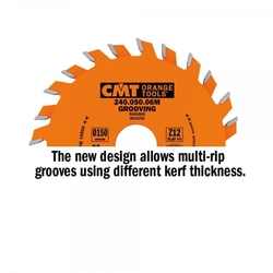 CMT Orange Industrial Drážkovací kotúč - D180x5 d35 Z18 HW