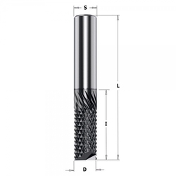 CMT C151 CHROME Fréza na umelý kameň a sklolaminát - D6,35x25,4 L63,5 S=6,35