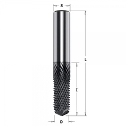 CMT C151V CHROME Fréza na umelý kameň a sklolaminát 135° - D6x19 L60 S=6