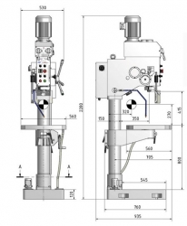 Stĺpová prevodová vŕtačka OPTIdrill B 40 GSM