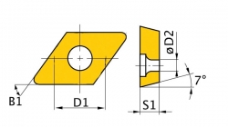 Rezné doštičky D/55°, 5 ks