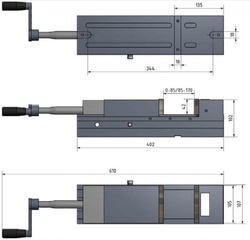 Hydraulický strojný zverák HCV 105