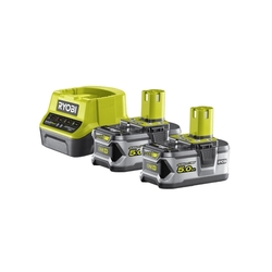 Ryobi RC18120-250 sada 2x 18 V lithium iontová baterie 5 Ah s nabíječkou RC18120 ONE+