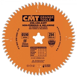 CMT Orange Pílový kotúč na lamino, plast a neželezné kovy - D190x2,8 d20 Z64 HW Festool