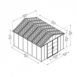 Palram - Canopia Rozšiřovací modul 11x4,1 pro domky série Yukon 11 (antracit)