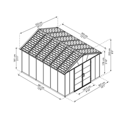 Palram Rozšiřovací modul 11x4,1 pro domky série Yukon 11 (antracit)