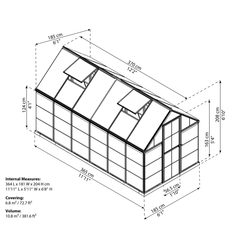 Palram - Canopia Hybrid 6x12 polykarbonátový skleník