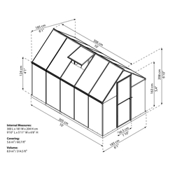 Palram - Canopia Multiline 6x10 polykarbonátový skleník