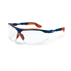 Uvex I-VO Ochranné okuliare, zorník číry, modro-oranžové