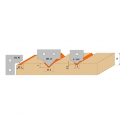 CMT C615 Sada na dvierka 4ks CNC S=20mm