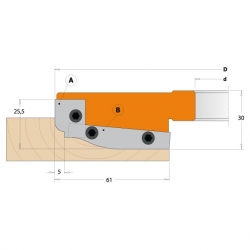 CMT Výplňová fréza MAN - D183x30 d30 Z2+2 ALU