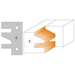 CMT Nôž pre C694014 - pár žiletiek Profil C 40x24,5x2mm