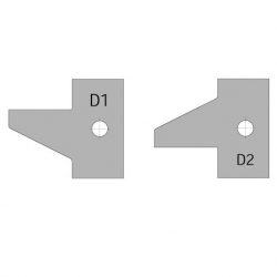 CMT Nôž pre C694015 - pár žiletiek D2 25x29,8x2mm