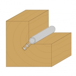 CMT C711 Fréza na okenné tesnenie - D3x8 L70 S=6 HM