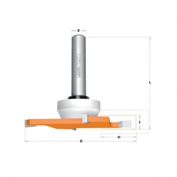 CMT C922 Tanierová drážkovacia fréza na CORIAN - D92x6,35 H27,3 S=12 HM