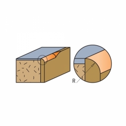 CMT C938 Xtreme Diamantová fréza zaoblovacia vydutá - R2 D16,7x8 S=8, Delrin