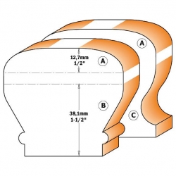 CMT C956 Fréza na hrany stolu a držadlá zábradlí - D63,5x19 S=12 HM