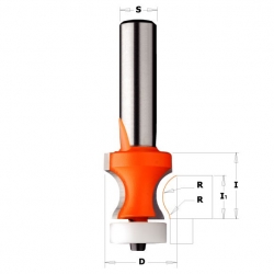 CMT C980 Profilová fréza na hrany CORIAN - D25,4 I22,2 R8 B15,87 S=12