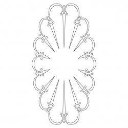 CMT Šablóna na ornamenty na kuchynské dvierka ESPANA 380x200mm