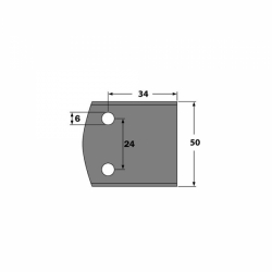 IGM Blanket obmedzovačov - LB34-50x18x4mm SP 2ks