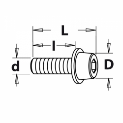 Skrutka TCEI washer - 3,2Wx9,5x12,7 D7 IGM