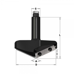 IGM F465 Úhlová V fréza HW - 130° D91x20 L95 S=20 Z2