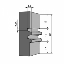 IGM F620 Škárovacia fréza na spoje MAN - D130x50 d30 Z2 ALU