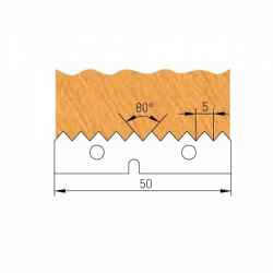 Profilový nôž 50x12x1,5mm ke spárovací fréze série F621