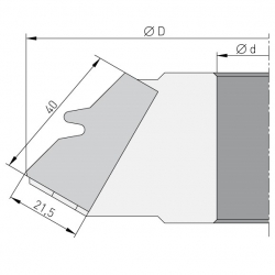 Profilový nôž 40x21,5x2mm ke spárovací fréze série F623