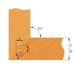 Profilový nôž 40x21,5x2mm ke spárovací fréze série F623