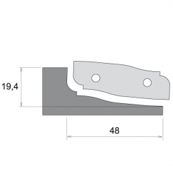IGM Profilový nôž pre F631 - typ B, horné branie